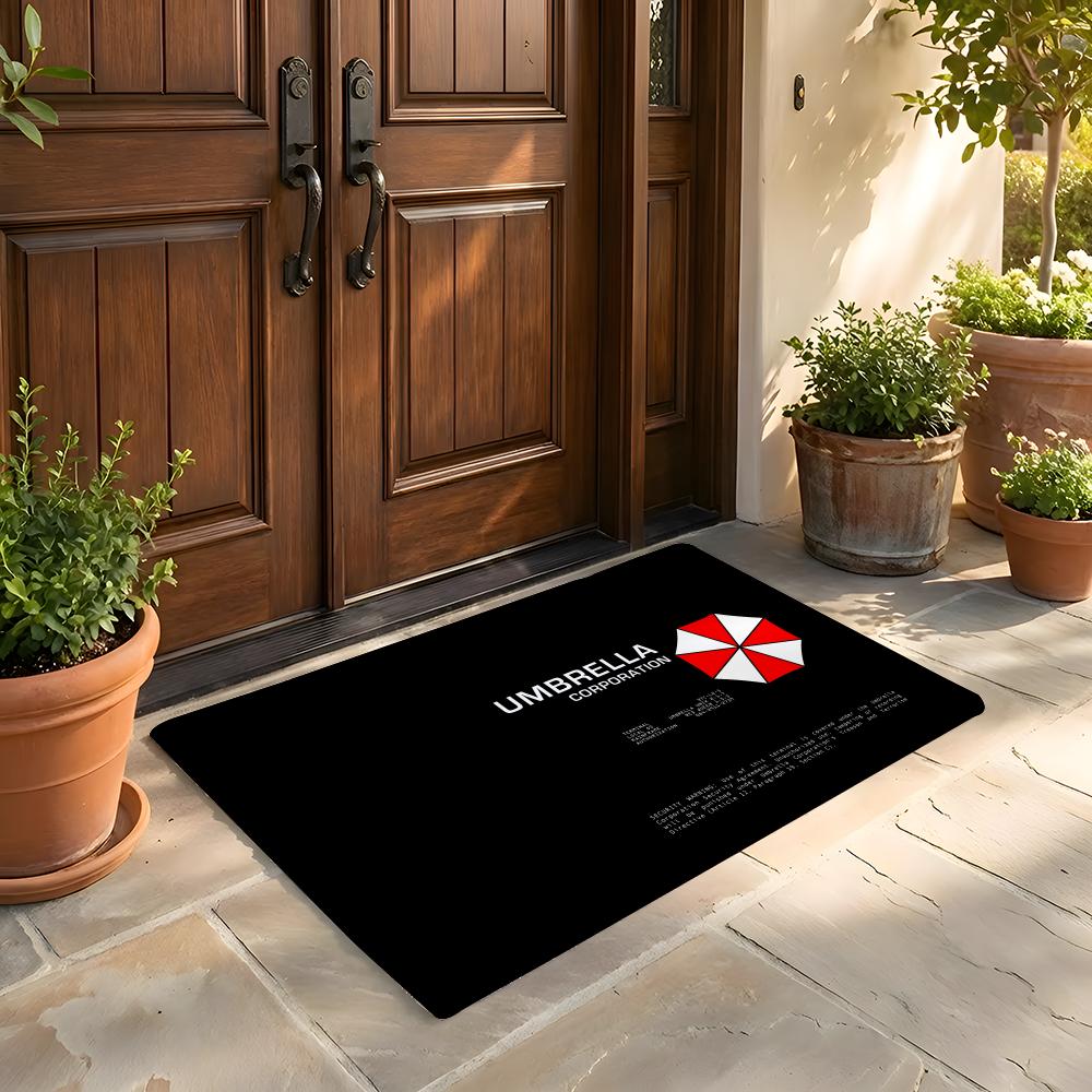 Tappetino Morbido Tappeto in Flanella Antiscivolo Assorbente per Bagno Camera da Letto Decorazione Casa Film Horror Umbrella Corporation anime