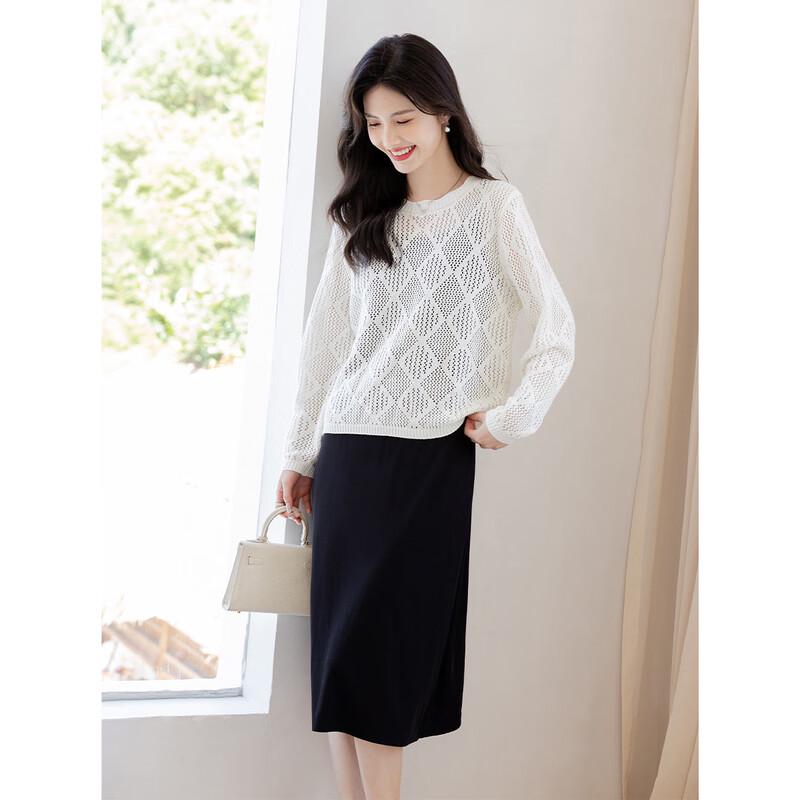 Mocana Women's Elegant Long-Sleeve Knit Sweater MKNJD2462