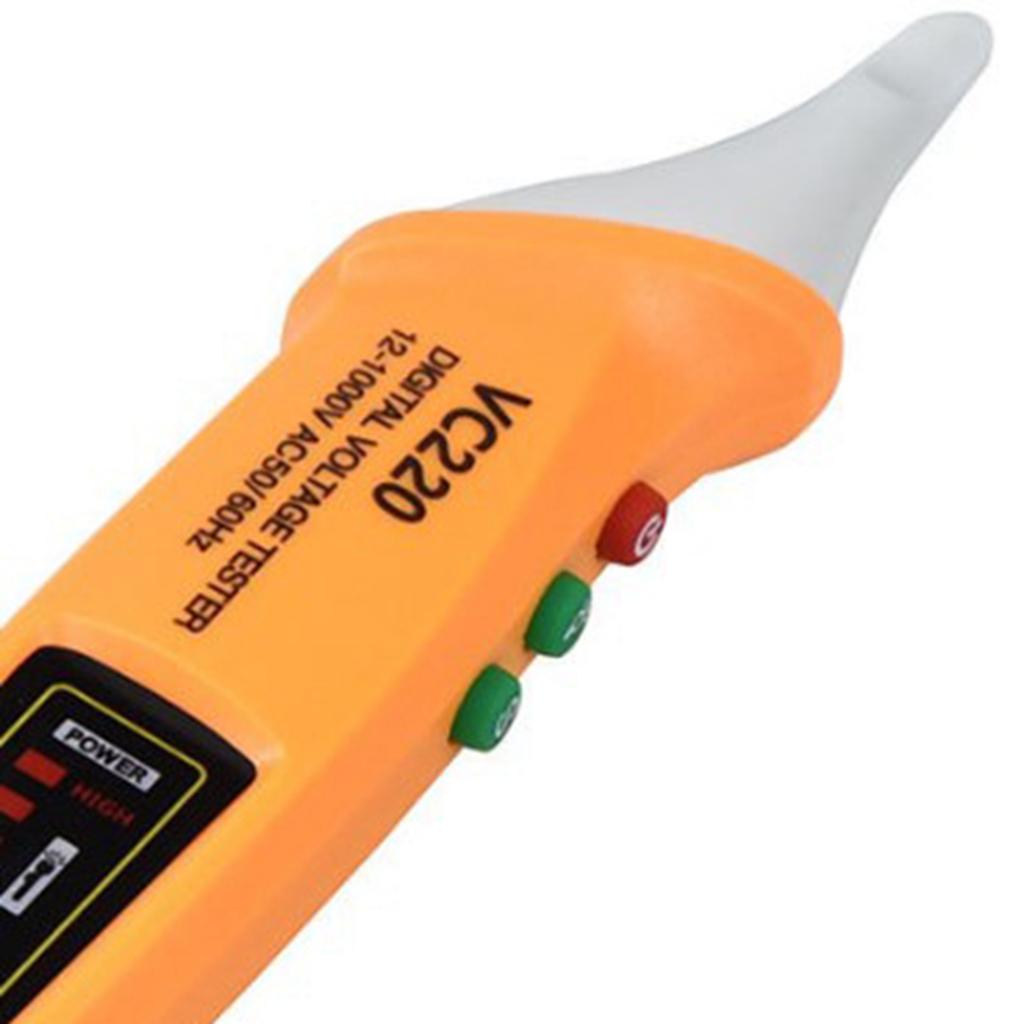 Non Contact Voltage Tester Volt Detector Meter LCD Display Sound Light Alarm 12‑1000V