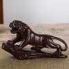 Ebony Zodiac Animal Statues - Hand-Carved Wooden Ornaments 