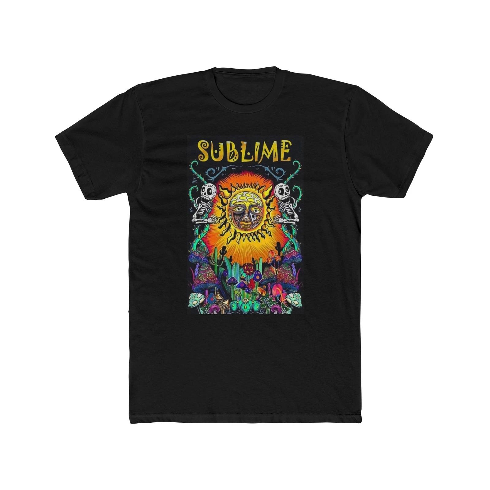 Men s and Women s T-shirts Sublime vintage graphic trippy mushroom art California retro Men s Cotton Crew XXXXL
