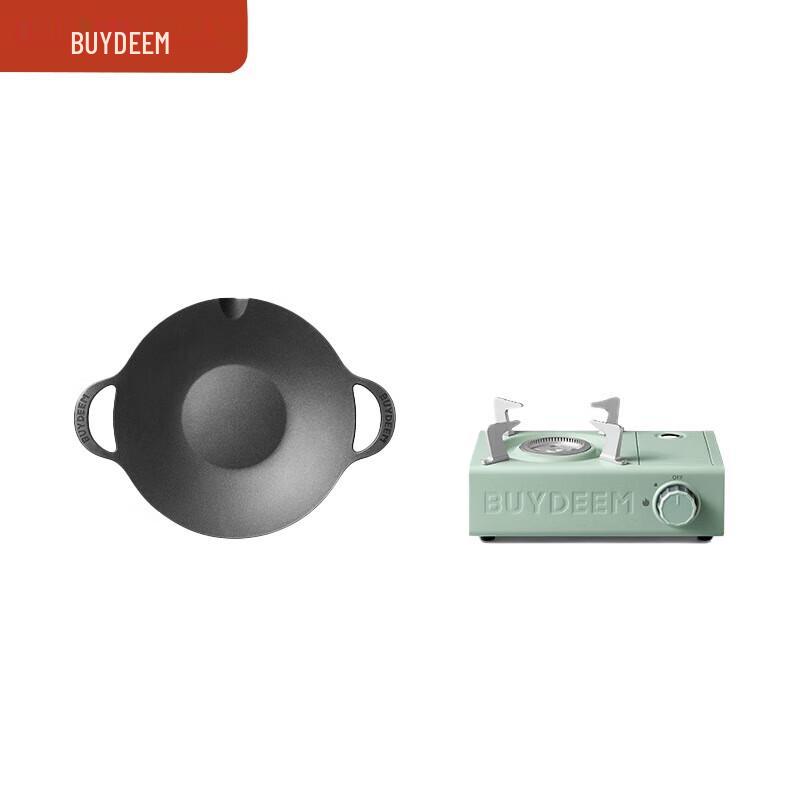Buydeem Portable Camping Gas Cassette Stove BBQ Set