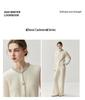 Women's Cashmere Cardigan - Round Neck, Rhinestone Trim, Stylish & Elegant, Perfect for Autumn/Winter.