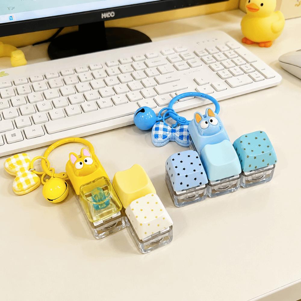 Funny Keyboard Decompression Keychain Creative Mechanical Switch Keychain Portable Use