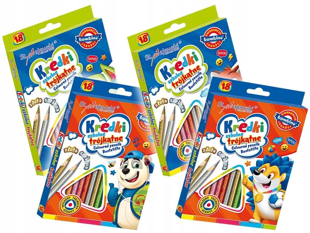 KREDKI BAMBINO OŁÓWKOWE 18KOL 18CM 2670 A'8