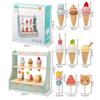 Wooden Childrens Ice Cream Cone Toy With Miniature Food Play Set For Imaginative Role Play
