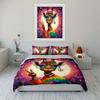 Colorful Retro Giraffe Art Decor Multiple sizes kid's and adults' bedroom Exquisite 3PC bedding set gift