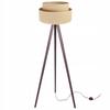 FLOOR LAMP TRIPOD WOODEN LAMPSHADE 45CM CAKE