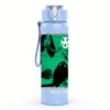 1PC Green Alien Square Minimalist Graphic Print 750ml Portable Sports Water Bottle Leakproof Gym Outdoor Travel Drink Cup