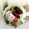 1pc Snowman Pattern Automatic Folding Umbrella, Portable & Foldable Design with 8 Ribs, Casual Outdoor Accessory Halloween and Christmas gif