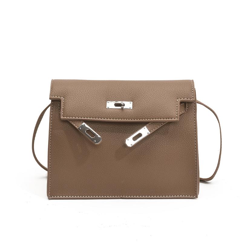 Soft Leather Casual Senior sense of modeling soft and durable fashion exquisite new light luxury commuter slanting cross shoulder handbag