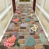 Autumn Style Long Lobby Carpet Fresh Green Grass Pattern Stairway Hallway Home Corridor Carpet Aisle Party Wedding Red Area Rugs