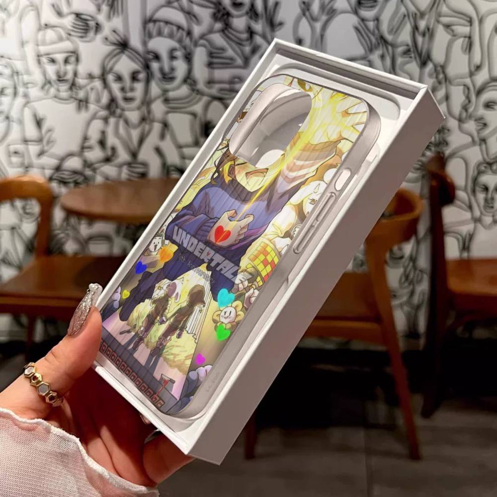 U-Undertale Phone Case For IPhone 17 16 15 14 Plus 13 12 11 Pro Max Pro Wave Corrugated Cover