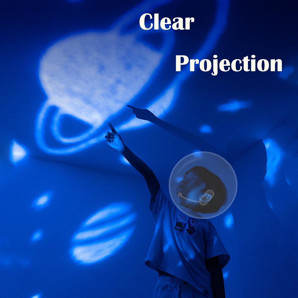Astronaut Projection Light with Music Rechargeable 3 Color LED Nightlight Space/Starry sky/Ocean Pattern Ambience Lamp