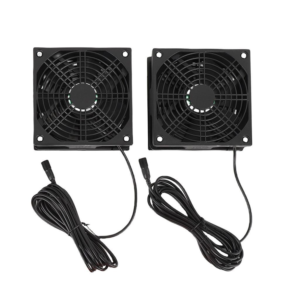 Solar Exhaust Fan Kit 10W Solar Panel Dual Ventilation Fans with 4400mAh Battery and Controller for Greenhouse Shed