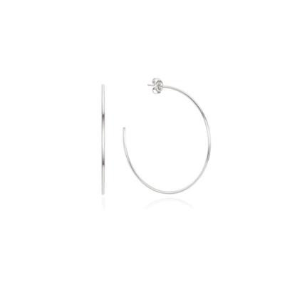 Tirr Lirr Basic Creolen 45mm Silber-Weiß Ohrringe TESSVW14008M