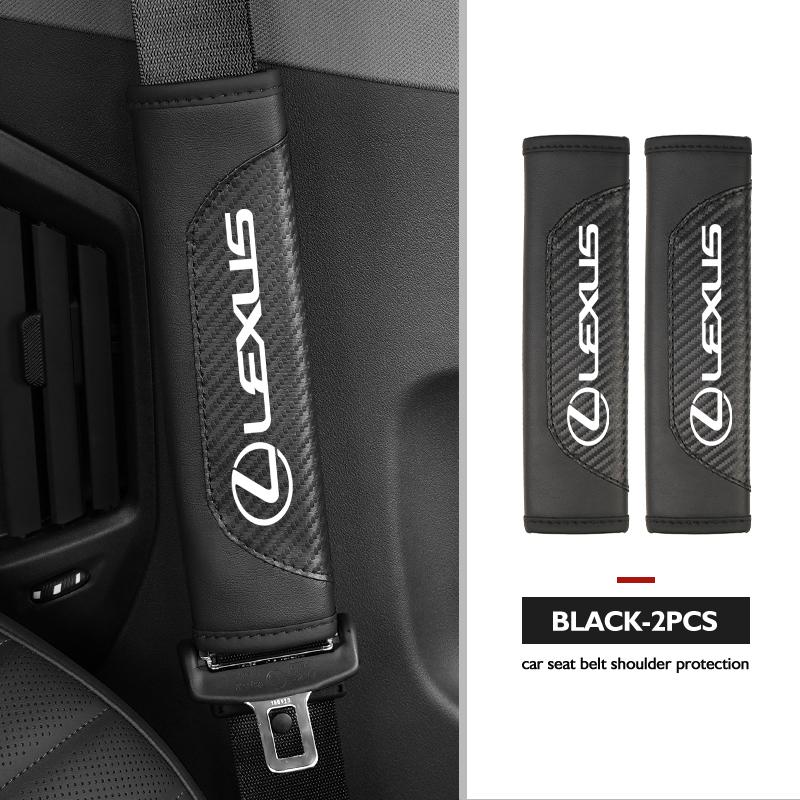 For Lexus Car Seat Belt Leather Safety Shoulder Covers Auto Accessories CT200H ES250 ES300H IS250 IS200 GS300 GS460 GX470 LS400
