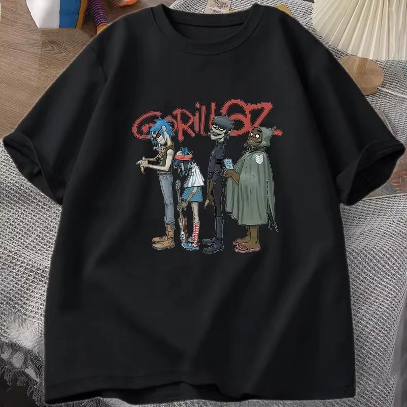 

Music Band Gorillaz PUNK ROCK T Shirt Men Women Summer 90s O-neck Short Sleeve T-shirts Clothes Vintage Y2K Clothing Tee S