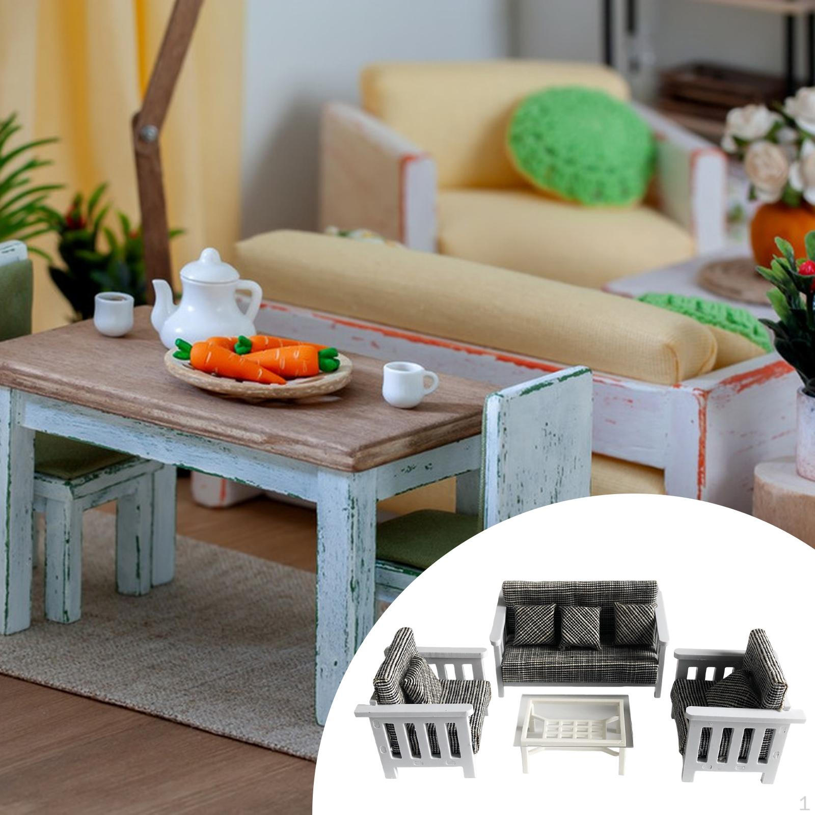 

Модель гаража и дивана для кукол DIY Хобби Игрушки Масштаб 1/18 Поделки Коллекционные предметы Украшение Мебель для кукольного домика style B