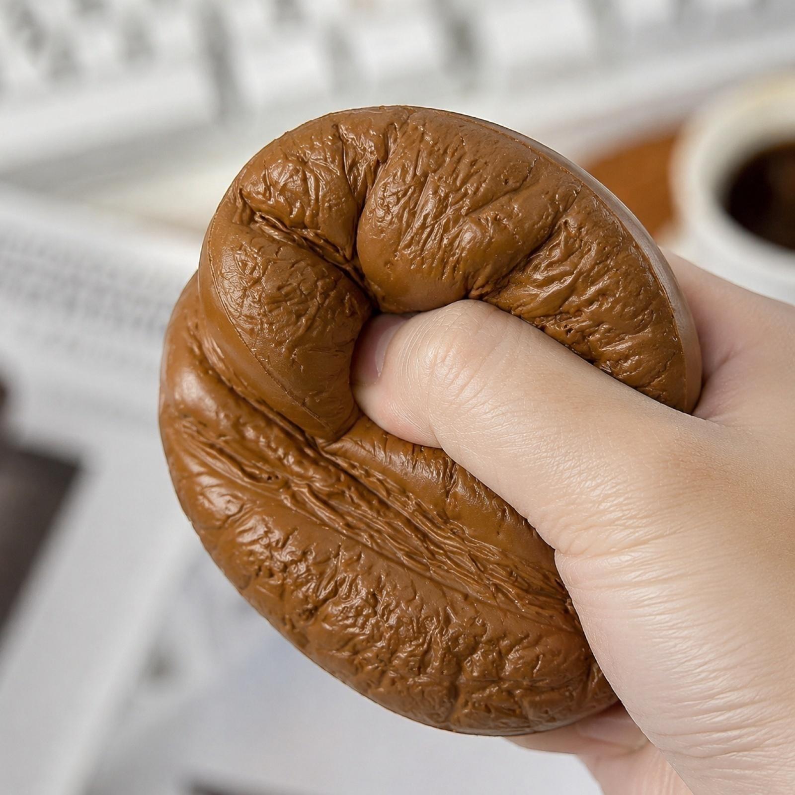 

Coffee Bean Stress Relief Squishy Toy Soft Squeeze Foam Slow Rising Anti Anxiety Sensory Fidget Toy for Adults and Kids One Size
