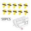 50pcs Yellow and Black Plastic Door Handle Fasteners Universal for Car and Van Accessories, Car Accessory Fasteners