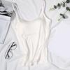 Adjustable Straps Sleeveless Solid Color Bra Vest Women Padded Sling Casual Bra Tank Top