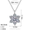 Sterling Snowflake Pendant Necklace Women Full Moissanite Floral Wave Design Delicate Layered Chain Lightweight