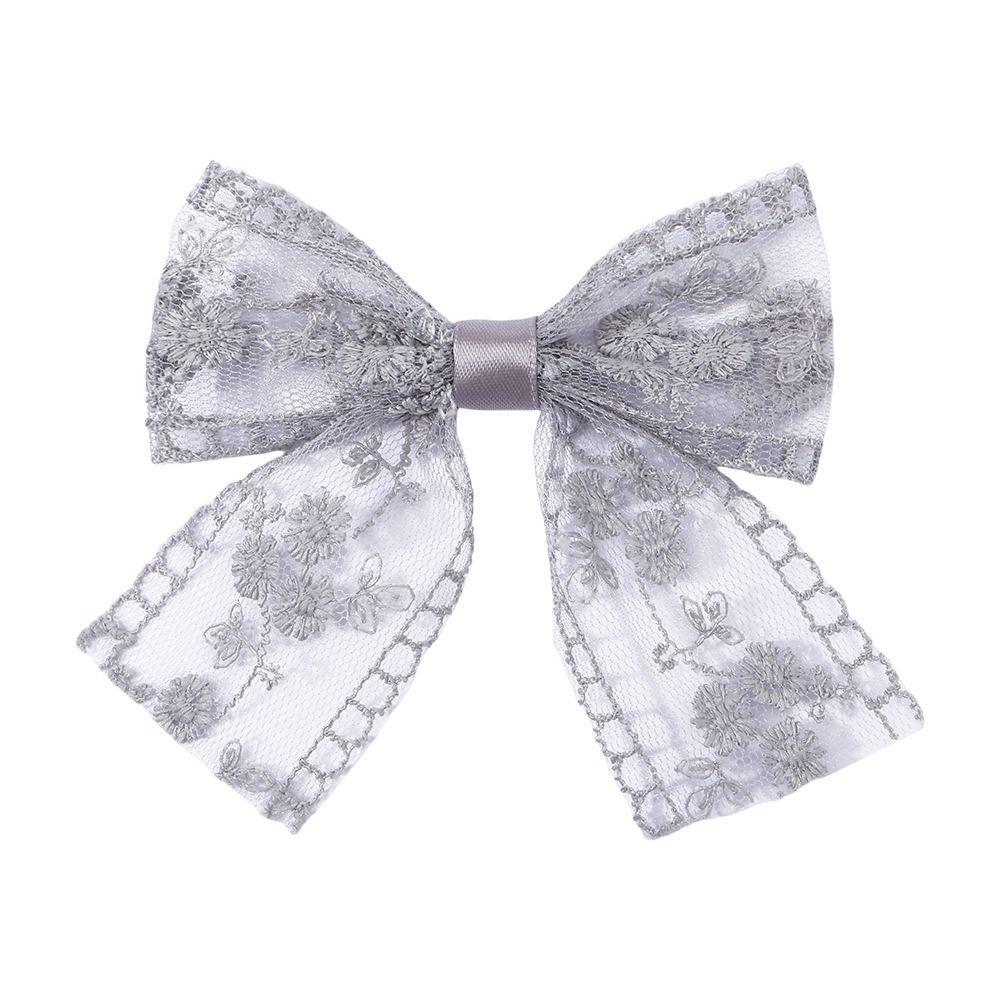 Fashion Baby Girls Hair Clips Handmade Bows Hairclips Lace Cutout Bowknot Hairpin Hair Accessories