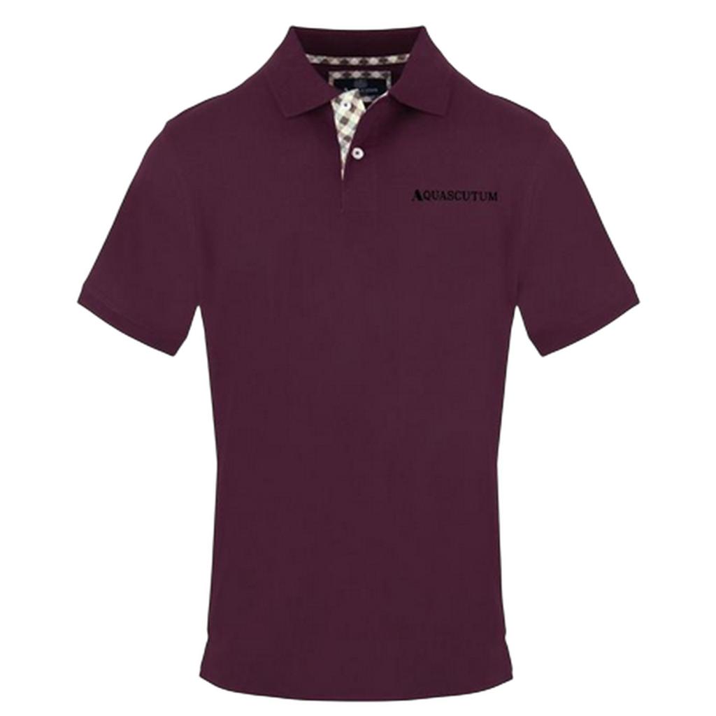 Aquascutum Mens Collared Short-Sleeved Polo Shirt