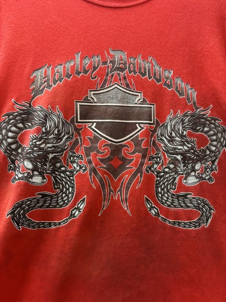 [USED] Y2k Harley-Davidson Tank Top with Dragon Design