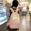 Children's Schoolbag Women's Plaid Backpack Student Backpack
