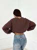 Women's Oversized Letter Print Fleece Sweatshirt - Stylish and Cozy Design