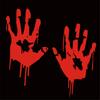 Car Stickers Bloody Fingerprint Blooding Handprint Lifelike Creative Decals Auto Tuning Waterproof