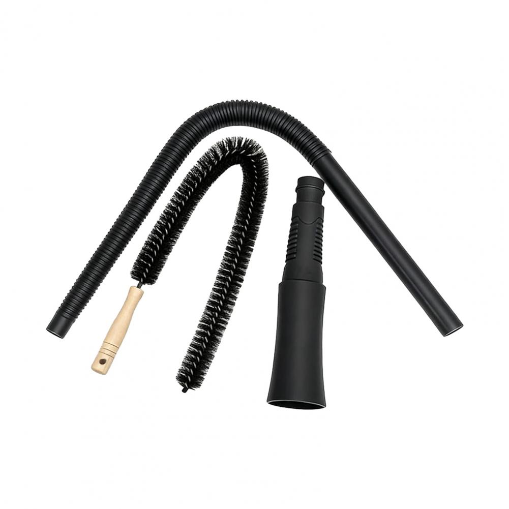 

Vacuum Cleaner Vent Brush Vent Duct Tool with Ergonomic Handle Flexible Hose Spiral Metal Brush Head Cleaner Accessory чорний