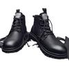 Martin Boots Men's Middle Top Men's New Trendy Men's Shoes British Style Work Leather Boots Men's High-top Leather Shoes Summer