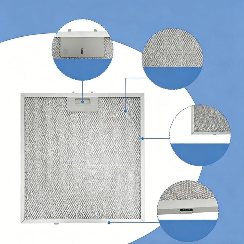 Pack Of 2 Range Hood Grease Filters Strong Aluminum Construction For Effective Cooking remainder Capture