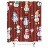 TU Winter Snowflake Shower Curtain Cute Snowman Holiday Bathroom Decor Festive Xmas Pattern Waterproof Fabric