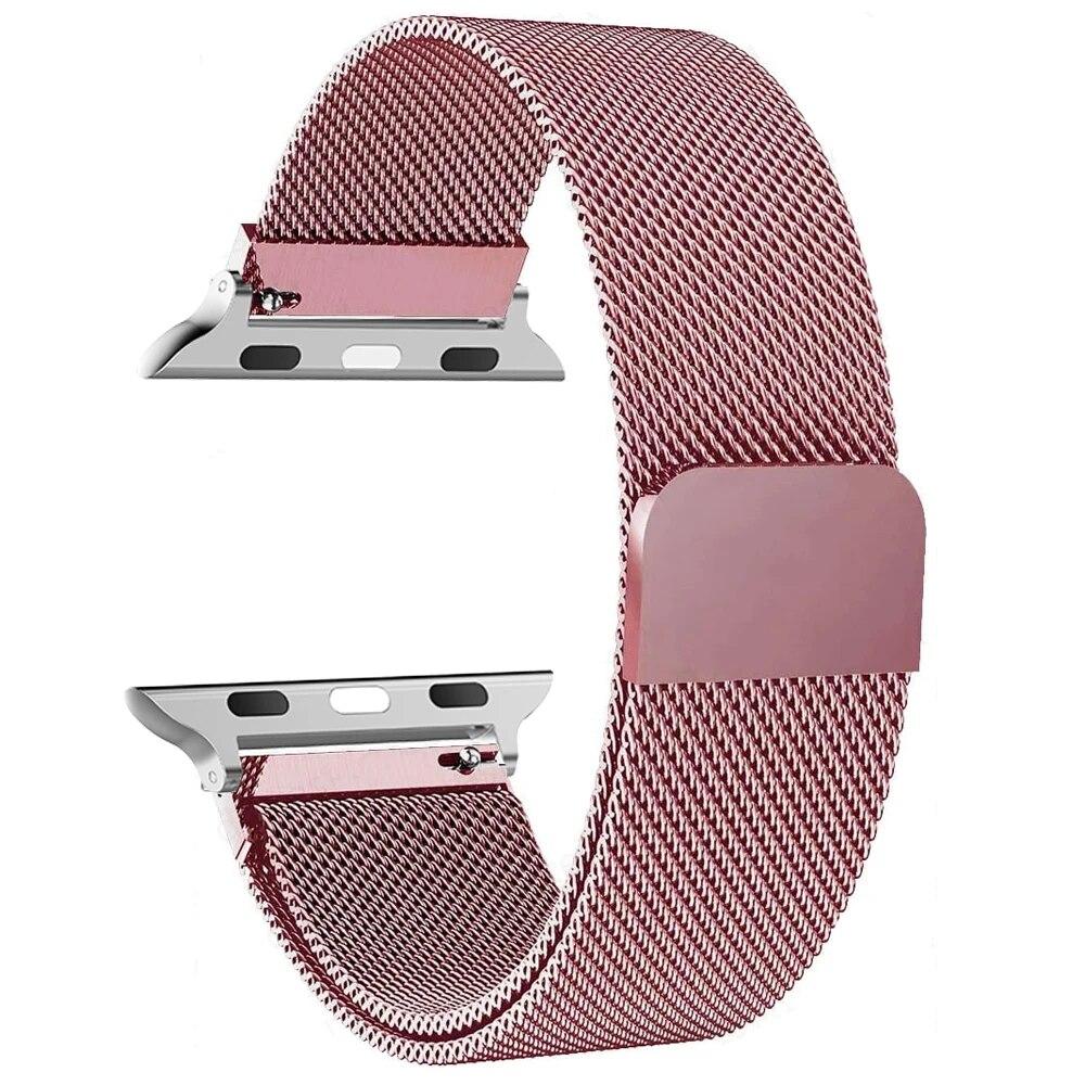 Milanese Loop Band for Apple Watch Strap Ultra 49mm 45mm 44mm 41mm 40mm Metal Wristband Bracelet Iwatch Series 3 4 5 6 7 8 9 SE