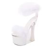 Fashion Transparent Ultra-high Heel 17cm Thick Heel Summer Women's Waterproof Platform Fluffy Sexy Fairy Sandals
