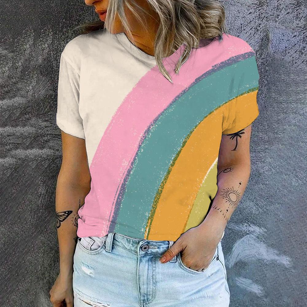 Элегантная женская футболка с круглым вырезом — фото 3