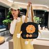Women's Cartoon Canvas Shoulder Bag Street Trend Funny Tote Bag Animation Cartoon Women's Bag Printed Messenger Bag