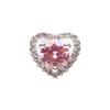 Bien Vetu Pink Moissanite Earrings Heart Pave Setting 0.5 Carat 203