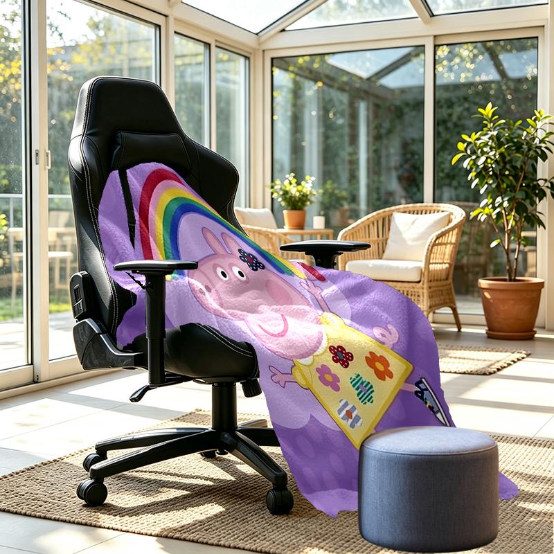 Peppa Pig Print Blanket - Soft & Comfortable, for Bedroom, Travel, Sofa, Home Decoration - Birthday Christmas Gift for Friend