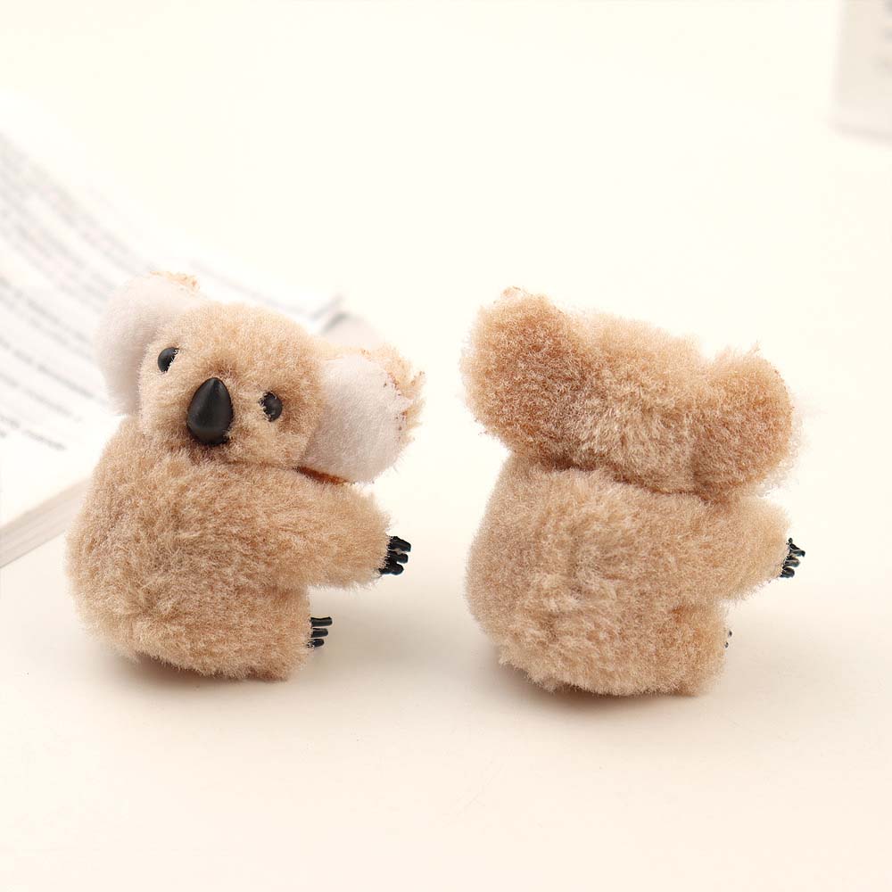 2Pcs Plush Koala Hair Clips, Cute Stuffed Animal Hair Clips, Small Koala Bear Hair Claw Bangs Clip Irregular Hair Clamps Hairpin Hair Accessories