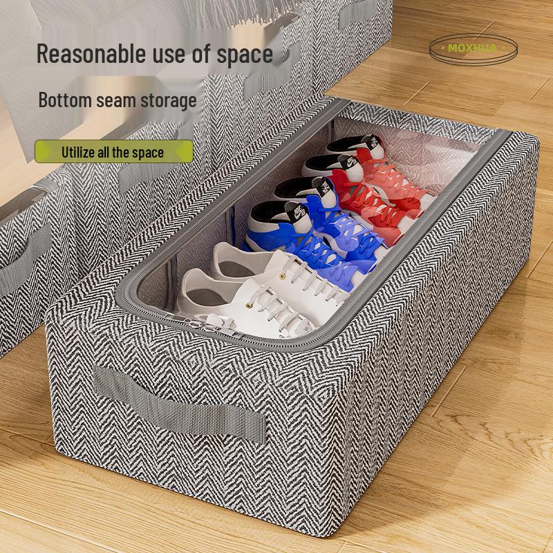 Foldable Transparent Shoe & Boot Storage Box with Steel Frame, Dustproof & Under-Bed Space Saver