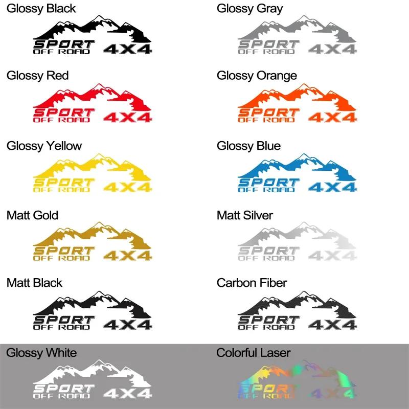 Car Sticker Pickup 4X4 Sport Off Road Graphcics Mountain Decal For Ford F150 Ranger Chevrolet Silverado Dodge Ram Isuzu Dmax