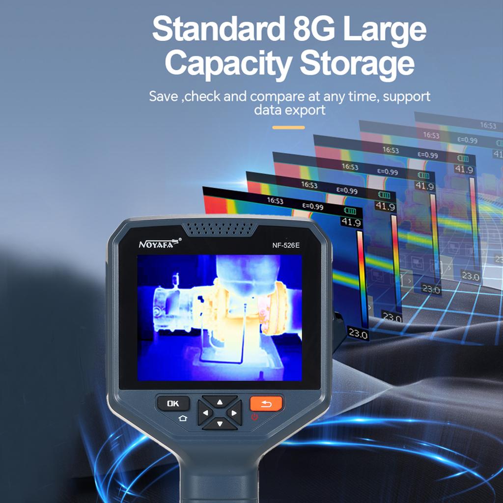 NOYAFA NF-526E Infrarot-Wärmebildkamera, wiederaufladbar, tragbare IR-Wärmebildkamera, 256 x 192 Auflösung
