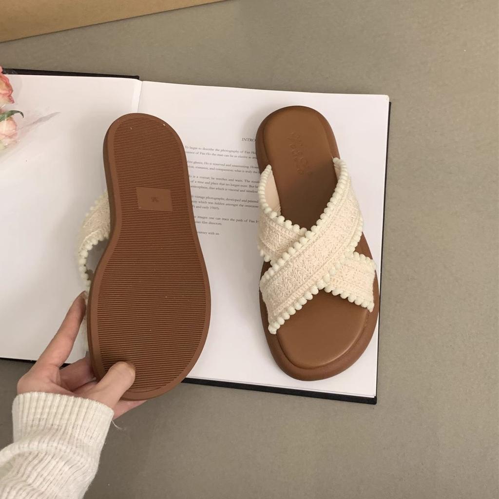 Fashion Outside Platform Women's Slippers and Ladies Sandals on Beach Slides Korea Style Summer 2025 Wholesale Slip-resistant Shoes Sale