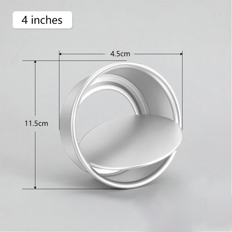 4/6 Inch Kitchen Baking Mould Mini Round Cake Pan Mould Hard Anodized Aluminum Molds With Removable Bottom For Easy Cake Removal