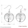 Tree Of Life Alloy Earrings And Necklace Set Simple Fashion Jewelry For Women Plant Design Elegant Gift